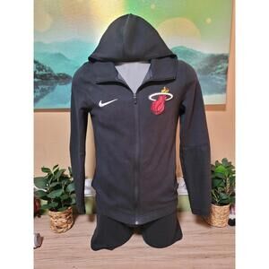 Nike authentic NBA Miami HEAT black jacket Dri Fit Size SMALL